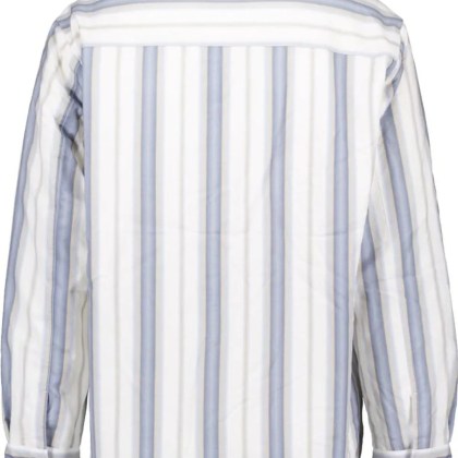 ØLÅF - olaf Padded Stripe Overshirts Wit M160509 - Größe L - weiß – Bild 3