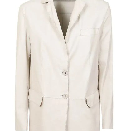Salvatore Santoro - Tailored Leather Jacket With Notched Lapel - Größe 38 - beige Salvatore Santoro - Tailored Leather Jacket With Notched Lapel - Größe 38 - beige