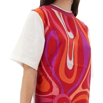Pucci - "Iris" Print T-Shirt - Größe S - rot – Bild 2