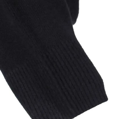 Khaite - Relaxed Black Knit Sweater With Deep V-Neckline - Größe L - schwarz