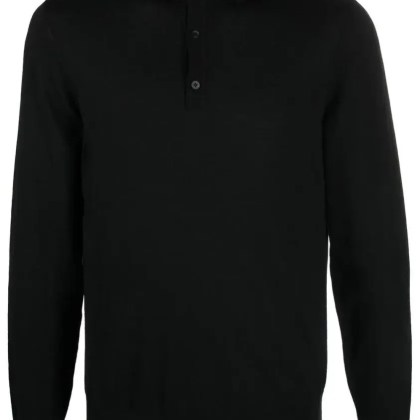 Hugo - Lancione Long-Sleeve Polo Shirt - Größe XL - schwarz Hugo - Lancione Long-Sleeve Polo Shirt - Größe XL - schwarz
