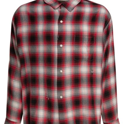 Saint Mxxxxxx - Plaid Rayon Shirt With Distressed Details - Größe M - pink Saint Mxxxxxx - Plaid Rayon Shirt With Distressed Details - Größe M - pink