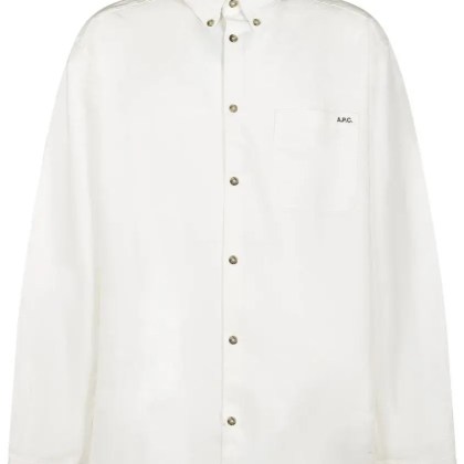 A.P.C. - Classic Button-Down Shirt With Subtle Logo Detail - Größe XXL - weiß A.P.C. - Classic Button-Down Shirt With Subtle Logo Detail - Größe XXL - weiß