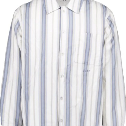 ØLÅF - olaf Padded Stripe Overshirts Wit M160509 - Größe L - weiß ØLÅF - olaf Padded Stripe Overshirts Wit M160509 - Größe L - weiß