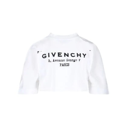 Givenchy - Logo Crop T-Shirt – White - Größe M - weiß Givenchy - Logo Crop T-Shirt – White - Größe M - weiß