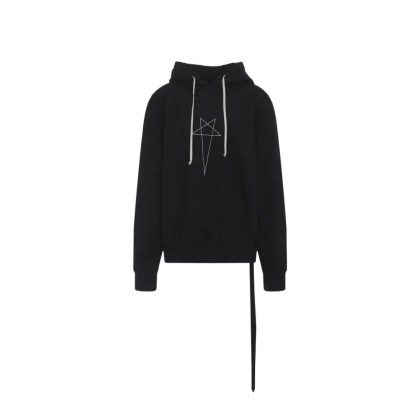 Drkshdw - Black Cotton Hoodie With Geometric Star Design - Größe S - schwarz Drkshdw - Black Cotton Hoodie With Geometric Star Design - Größe S - schwarz
