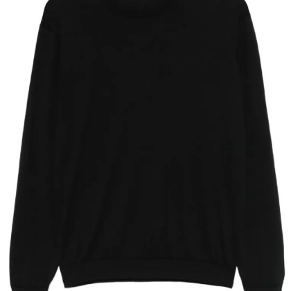 Lardini - Classic Black Crew Neck Sweater - Größe S - schwarz Lardini - Classic Black Crew Neck Sweater - Größe S - schwarz