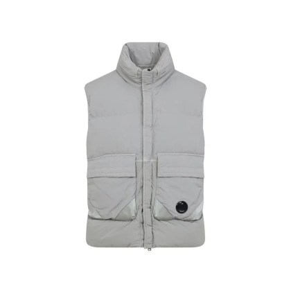 CP Company - Padded Grey Waistcoat With Quilted Design - Größe M - grau CP Company - Padded Grey Waistcoat With Quilted Design - Größe M - grau