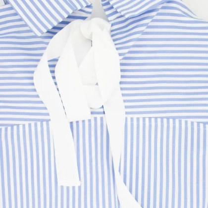 Ermanno Firenze - Striped Shirt With Exclusive Floral Embroidery - Größe 38 - blau