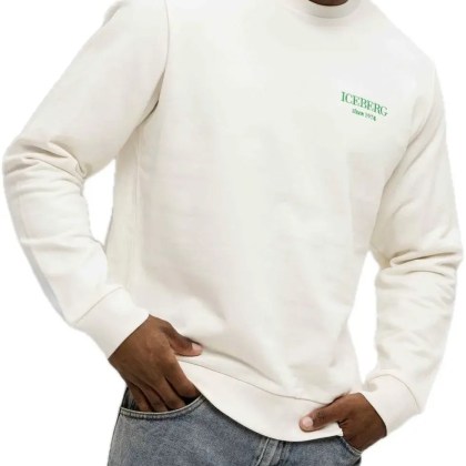 Iceberg - Sweater Small Branding Off White - Größe S - weiß – Bild 3