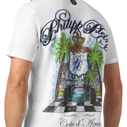 Philipp Plein - T-Shirt The Course Mit Schmucksteinen - Größe 3XL - weiß – Bild 3