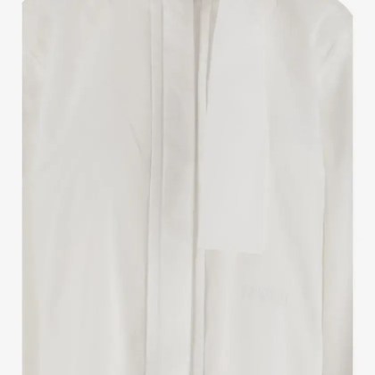 Patou - High Collar Cotton Ascot Shirt - Größe 38 - weiß – Bild 2