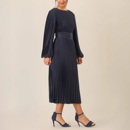 Apart - Midi Plisseekleid - Größe 38 - blau – Bild 4