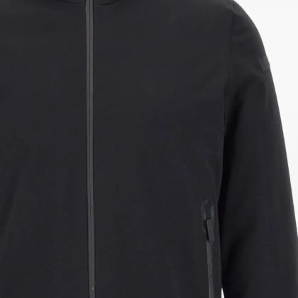 Rrd - Boxy Black Jacket With Hood And Contrasting Inner - Größe 50 - schwarz – Bild 3
