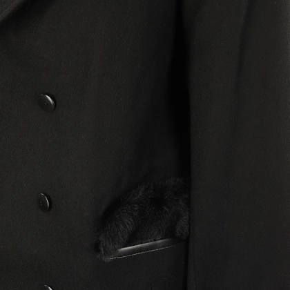 RANDOM IDENTITIES - Short Wool Coat - Größe 46 - schwarz – Bild 2