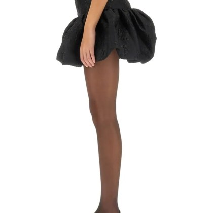 Rotate - High-Waisted Mini Skirt In Textured Jacquard - Größe 38 - schwarz – Bild 2