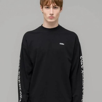 032c - 032C Schwarzes Printed Longsleeve - Größe L - multi 032c - 032C Schwarzes Printed Longsleeve - Größe L - multi