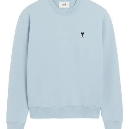 AMI Paris - Sky Blue Cotton Sweatshirt - Größe XL - grau AMI Paris - Sky Blue Cotton Sweatshirt - Größe XL - grau