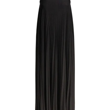 Max Mara - High-Neck Pleated Midi Dress - Größe S - schwarz Max Mara - High-Neck Pleated Midi Dress - Größe S - schwarz