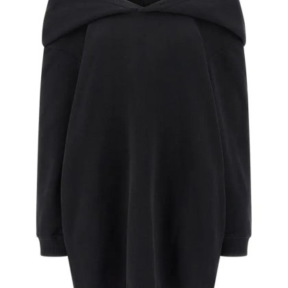 MM6 Maison Margiela - Off-Shoulder Hooded Dress - Größe S - schwarz MM6 Maison Margiela - Off-Shoulder Hooded Dress - Größe S - schwarz