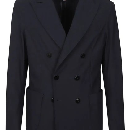 PMDS - Dark Blue Double-Breasted Jacket - Größe L - blau PMDS - Dark Blue Double-Breasted Jacket - Größe L - blau