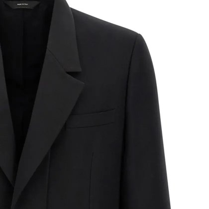 Fendi - Crepe Wool Coat With Double Layer Satin Lapel - Größe 50 - schwarz – Bild 3