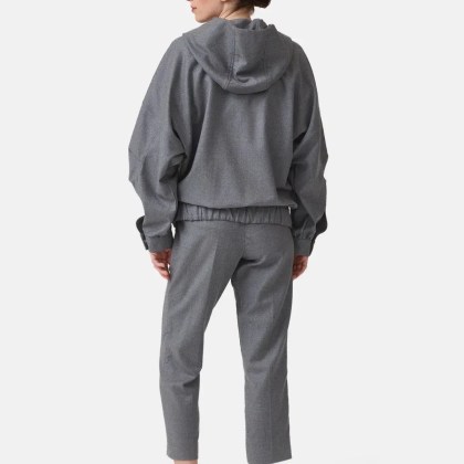 Helene Galwas - Blouson Jacke mit Kapuze LUNA - Größe XS - grau – Bild 3