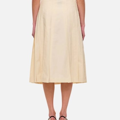 Durazzi Milano - Pleated Midi Kilt Skirt - Größe 44 - beige – Bild 3