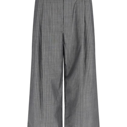 Hed Mayner - Wide-Leg Trousers In Virgin Wool And Mohair Blend - Größe XS - grau Hed Mayner - Wide-Leg Trousers In Virgin Wool And Mohair Blend - Größe XS - grau