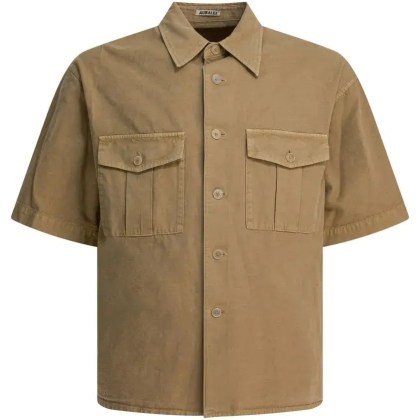 AURALEE - Brown Cotton Shirt With Classic Collar - Größe 5 - beige AURALEE - Brown Cotton Shirt With Classic Collar - Größe 5 - beige