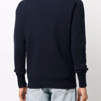Drumohr - Cashmere Crew Neck Sweater - Größe 54 - blau – Bild 4