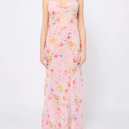 Mar De Margaritas - Delicate Floral Maxi Dress - Größe M - pink – Bild 3