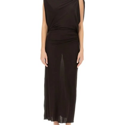 Lanvin - Draped Evening Dress With Shoulder Detail - Größe 36 - braun Lanvin - Draped Evening Dress With Shoulder Detail - Größe 36 - braun