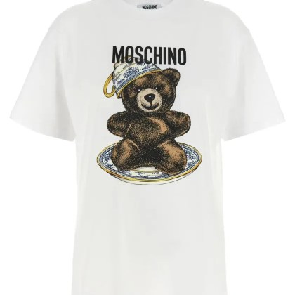 Moschino - Teddy%27 T-Shirt - Größe S - weiß Moschino - Teddy%27 T-Shirt - Größe S - weiß