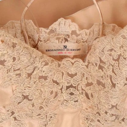 Ermanno Scervino - Silk Top – Ivory - Größe 42 - beige – Bild 3