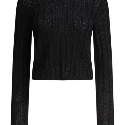 Loulou Studio - Cable Knit Sweater In Soft Black Blend - Größe L - schwarz Loulou Studio - Cable Knit Sweater In Soft Black Blend - Größe L - schwarz