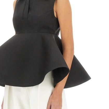 Jacquemus - Structured Peplum Top - Größe 38 - schwarz – Bild 2