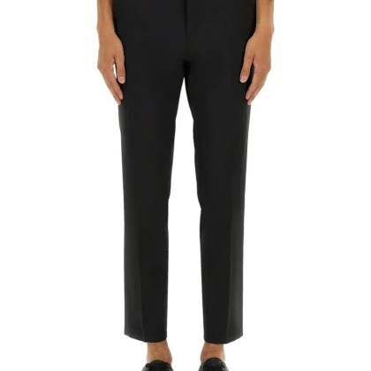 Boss - Tailored Slim Fit Pants With Subtle Crease - Größe 50 - schwarz Boss - Tailored Slim Fit Pants With Subtle Crease - Größe 50 - schwarz