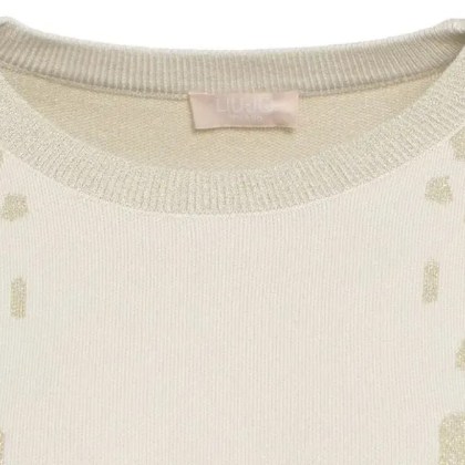 LIU JO - Midi dress with animal print - Größe L - beige – Bild 3