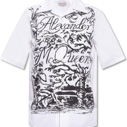 Alexander McQueen - Alexander Mcqueen Short Sleeve Shirt - Größe 40 - weiß – Bild 4