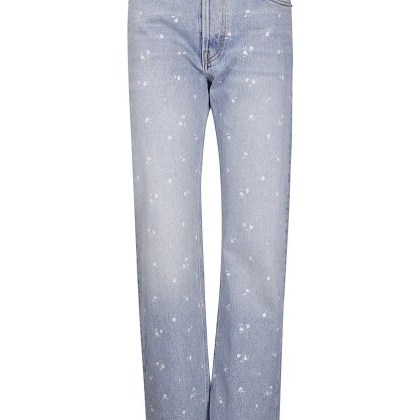 Fiorucci - Light Blue Floral Print Straight Fit Jeans - Größe 28 - blau Fiorucci - Light Blue Floral Print Straight Fit Jeans - Größe 28 - blau