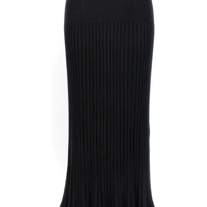 Proenza Schouler - Ribbed Silk Blend Skirt - Größe XS - schwarz Proenza Schouler - Ribbed Silk Blend Skirt - Größe XS - schwarz