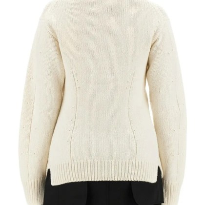 Helmut Lang - Tailored Cardigan With Deep V-Neckline - Größe M - beige – Bild 3