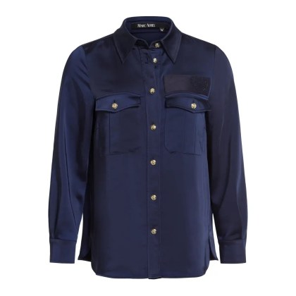 Marc Aurel - Satin-Top - Größe 34 - blau Marc Aurel - Satin-Top - Größe 34 - blau
