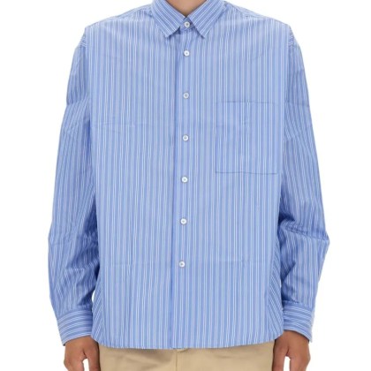 Lanvin - Vertical Stripe Oversize Fit Shirt In Cotton - Größe 40 - blau Lanvin - Vertical Stripe Oversize Fit Shirt In Cotton - Größe 40 - blau