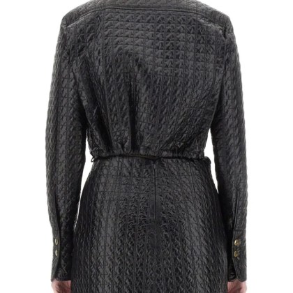 Patou - Cropped Black Jacket With Textured Pattern - Größe 34 - schwarz – Bild 3
