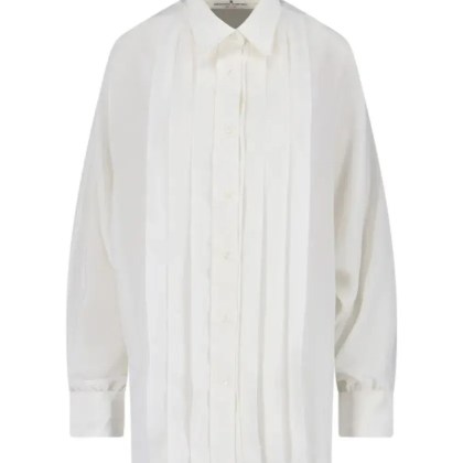 Ermanno Scervino - Pleated Shirt – White - Größe 40 - weiß Ermanno Scervino - Pleated Shirt – White - Größe 40 - weiß