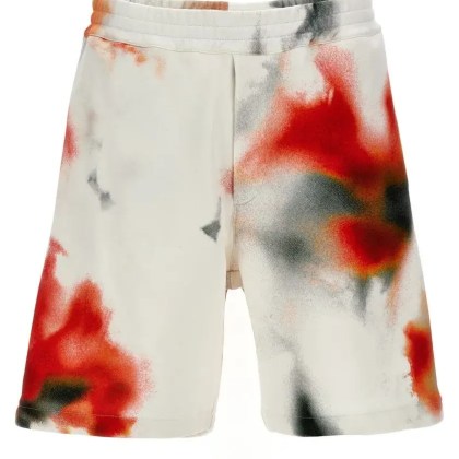 Alexander McQueen - %27Obscured Flower%27 Bermuda Shorts - Größe S - weiß Alexander McQueen - %27Obscured Flower%27 Bermuda Shorts - Größe S - weiß