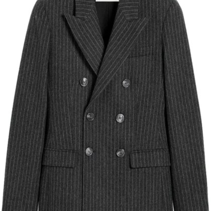 AMI Paris - Double Breasted Wool Coat - Größe 36 - schwarz AMI Paris - Double Breasted Wool Coat - Größe 36 - schwarz