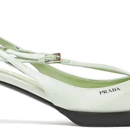 Prada - Prada Cut-Out Satin Pumps - Größe 39 - grün Prada - Prada Cut-Out Satin Pumps - Größe 39 - grün